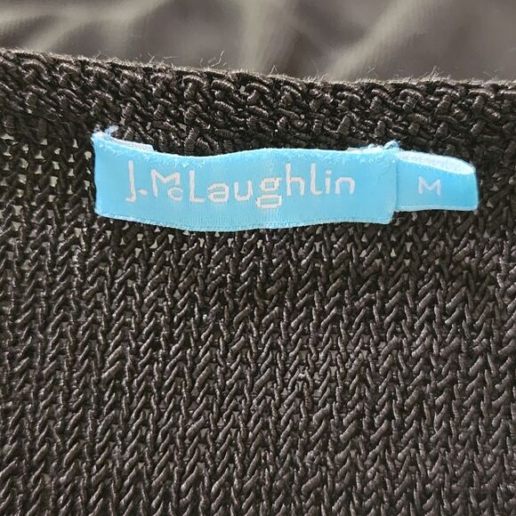 J. McLaughlin Womens Fern Sweater in Black Size S/M Pullover V-neck Cotton-Blend - Picture 7 of 8